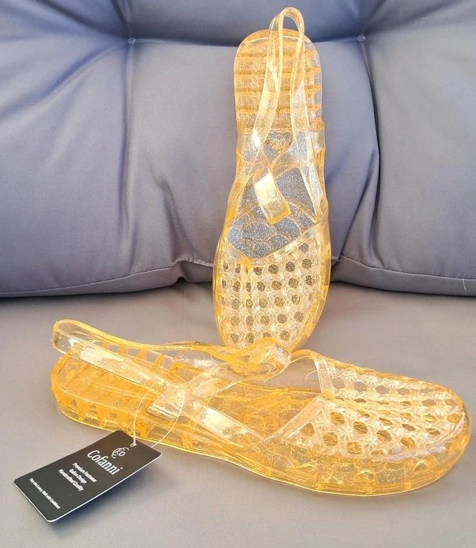 L'été est là : Méduses - Fifi Girly Jaune à paillettes - pointure 39